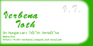 verbena toth business card